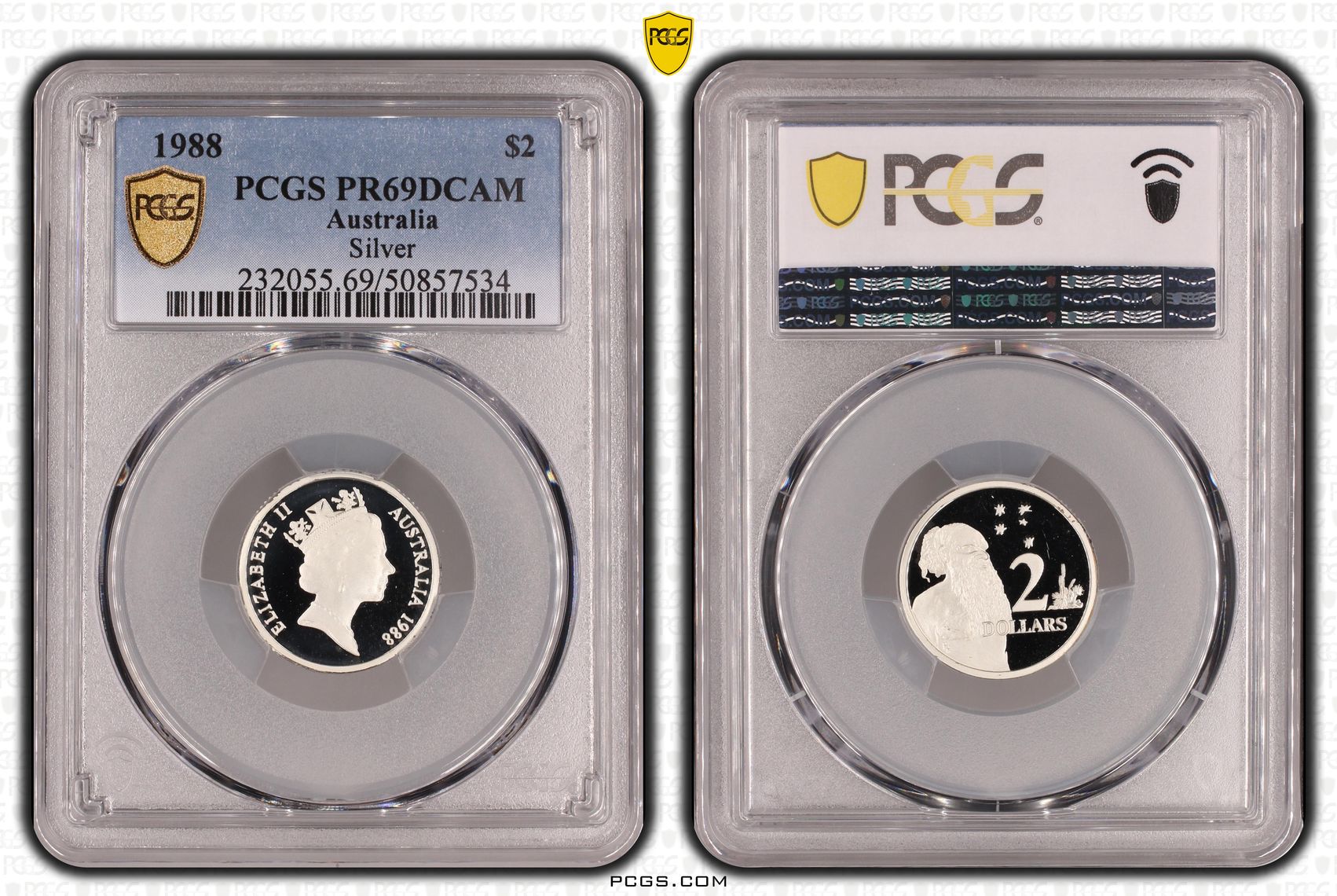 Silver, Two Dollar, 1988, PCGS PR69DCAM