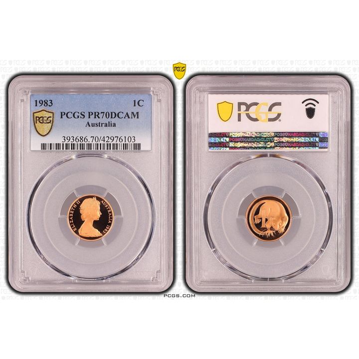 Elizabeth II, One Cent, PR70DCAM , 1983 PCGS POP - 21/0