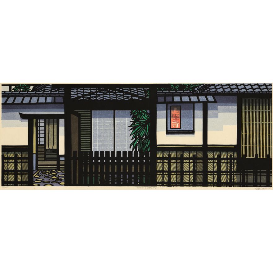 Clifton Karhu ''Near Chion-in'' 1985 Woodblock