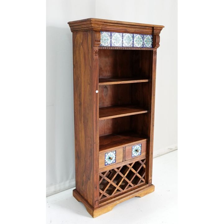 TILE INLAID WINE RACK/SHELF