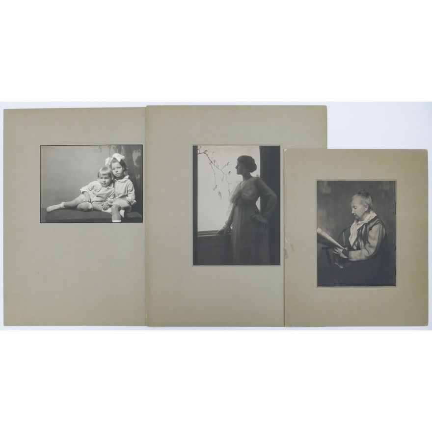 3pc William Dassonville ''Women and Children'' Platinum
