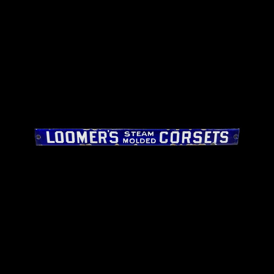 Loomers Steam Molded Corsets Porcelain Sign
