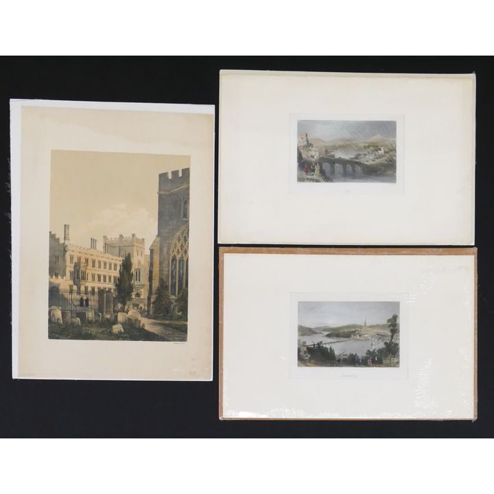 3pc European Landscape and City Scene Lithographs