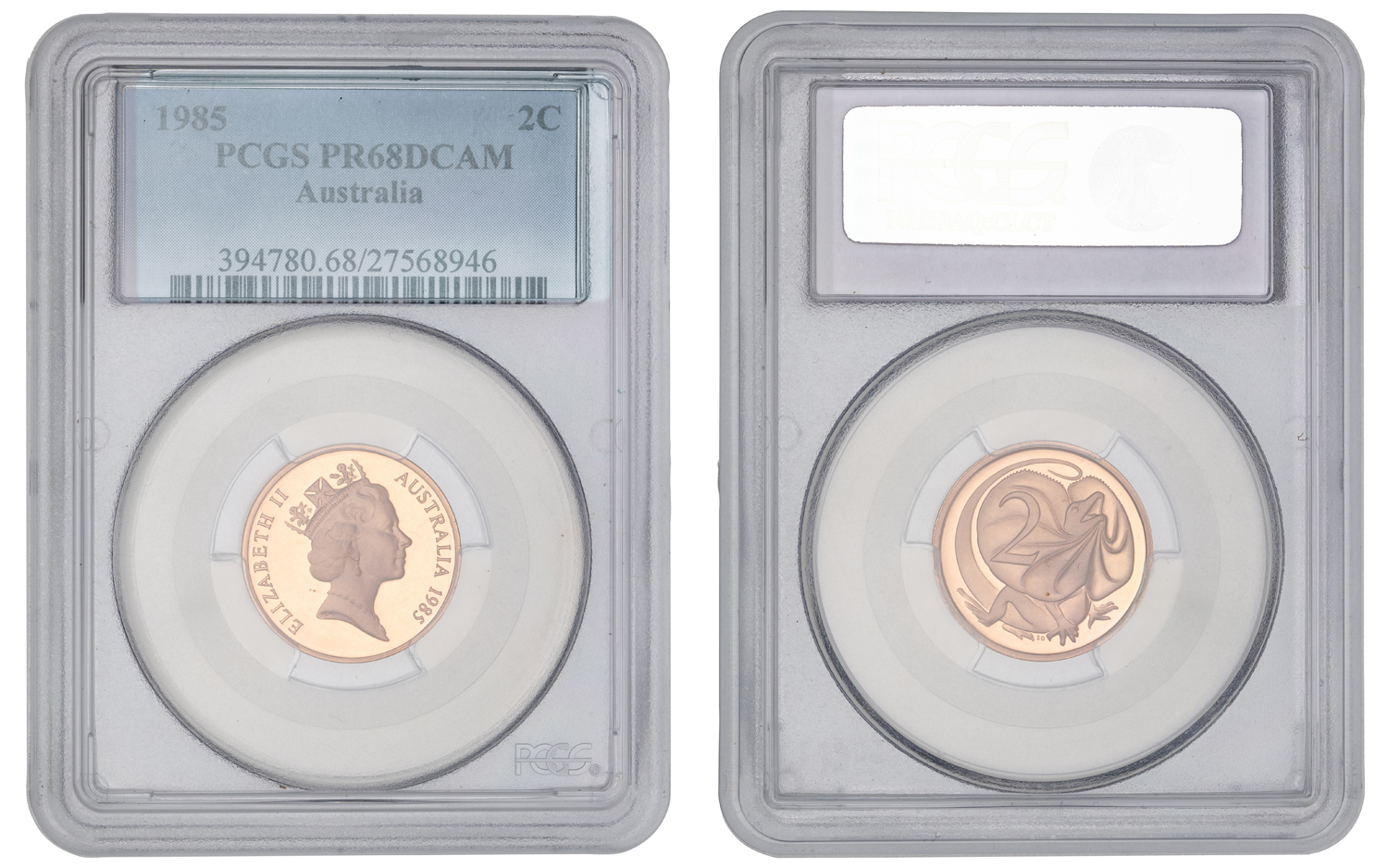 Elizabeth II, Two Cent, 1985, PCGS PR68DCAM