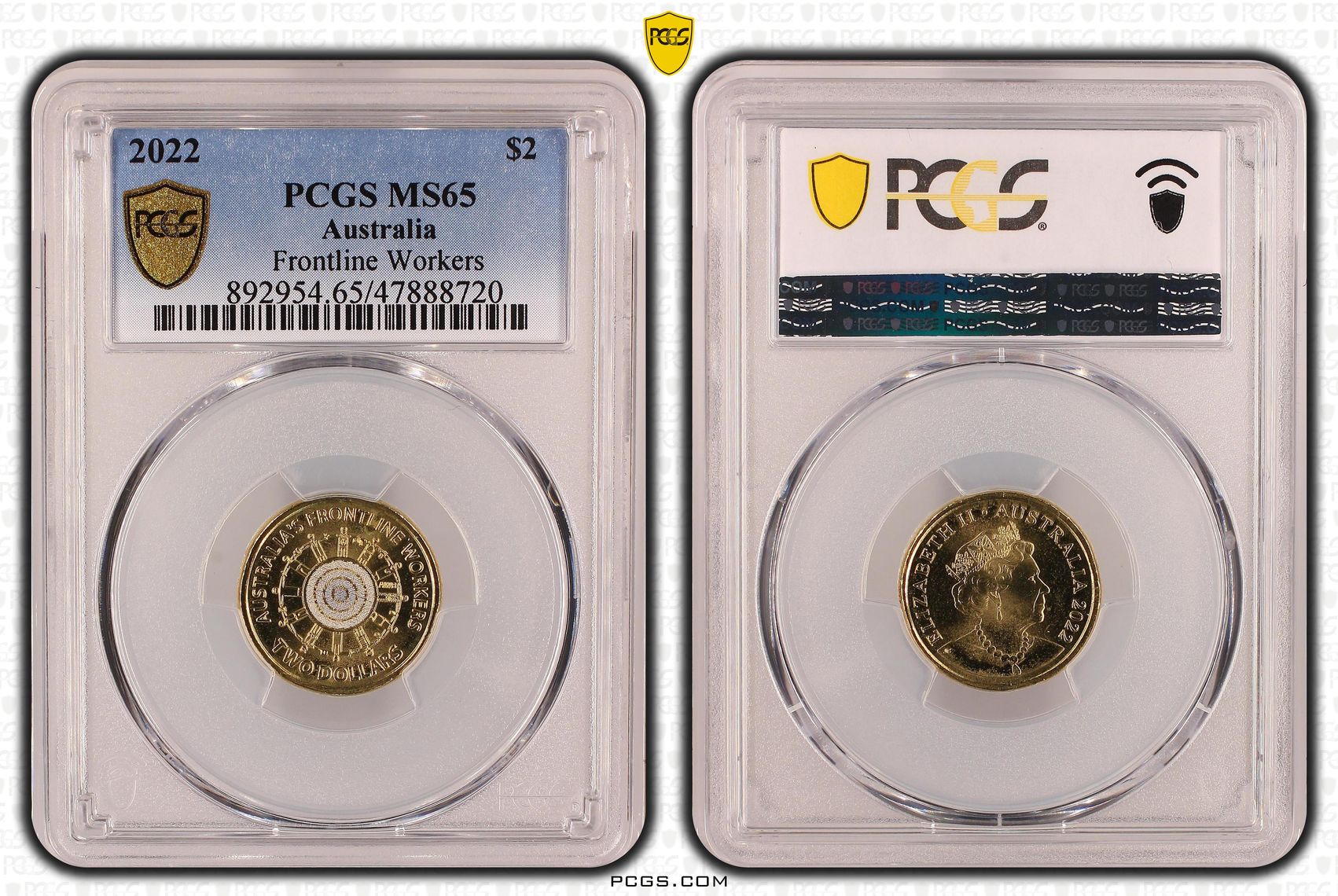 Frontline Workers Colorized, Two Dollar, 2022, PCGS MS65