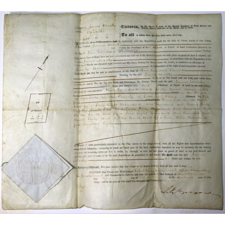 LAND DEED - OPAHEKE - In the County of Eden.