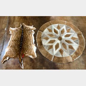 Axis Deer Hide and Impala Stitched Hide
