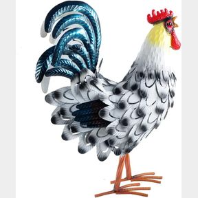 BAENRCY ROOSTER STATUE CHICKEN SCULPTURE GARDEN DECORATION METAL YARD ART FOR YARD OUTDOOR DECORATION (#D)