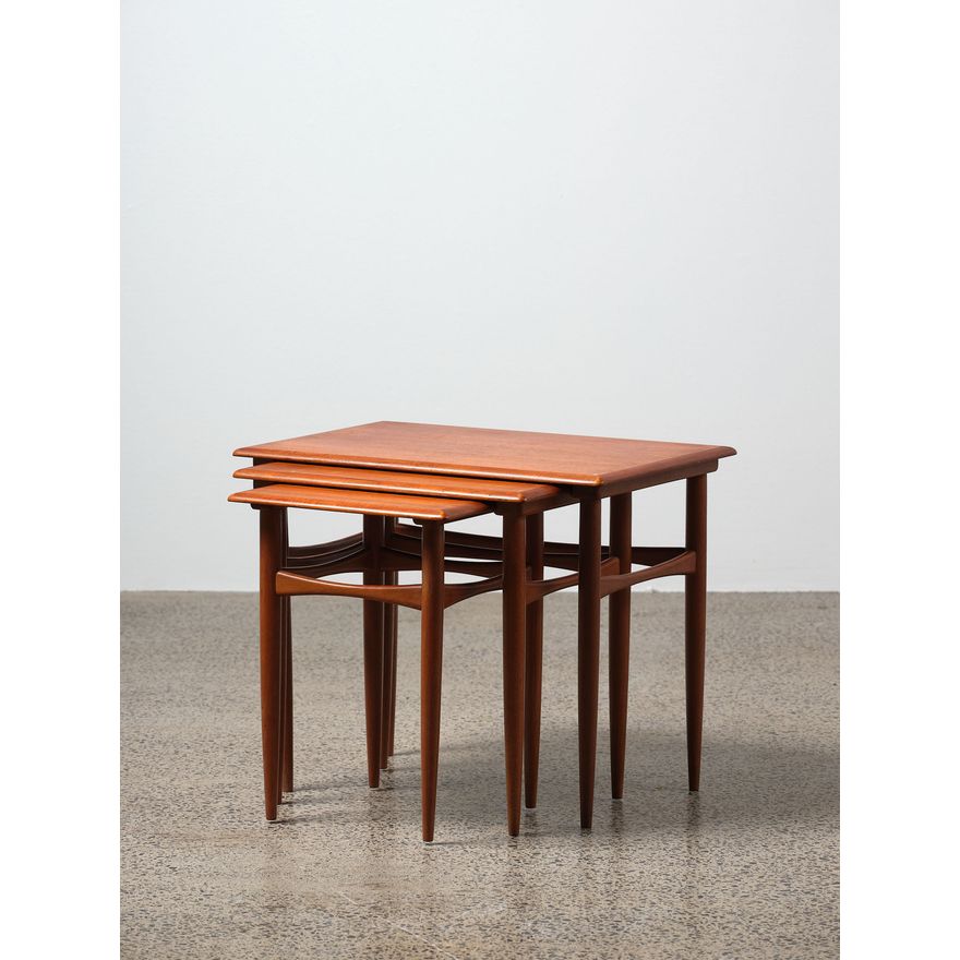 Danish 1960s nest of three interlocking tables