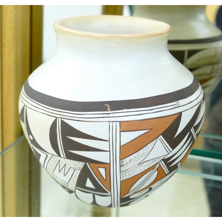 Grace Navasie Frog Woman Decorated Hopi Jar 5.5''