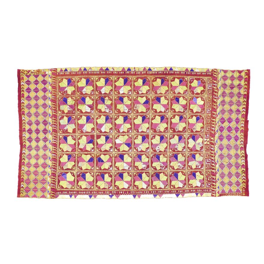 Indian Phulkari Embroidered Textile