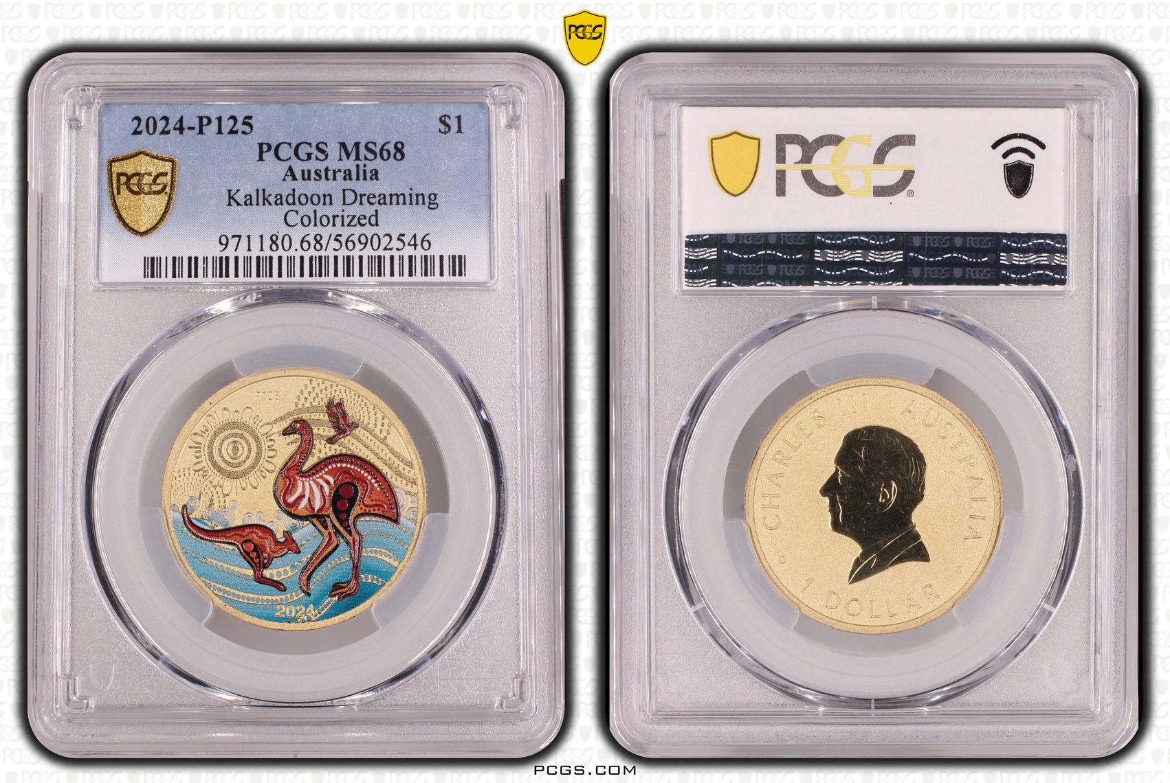 Kalkadoon Dreaming, One Dollar, 2024-P125, PCGS MS68