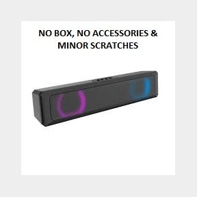 Rechargeable Sleek Design Wireless Bluetooth Sound Bar with Classy LED light Touch - Black | AS 51490/9428 B6 (S4)