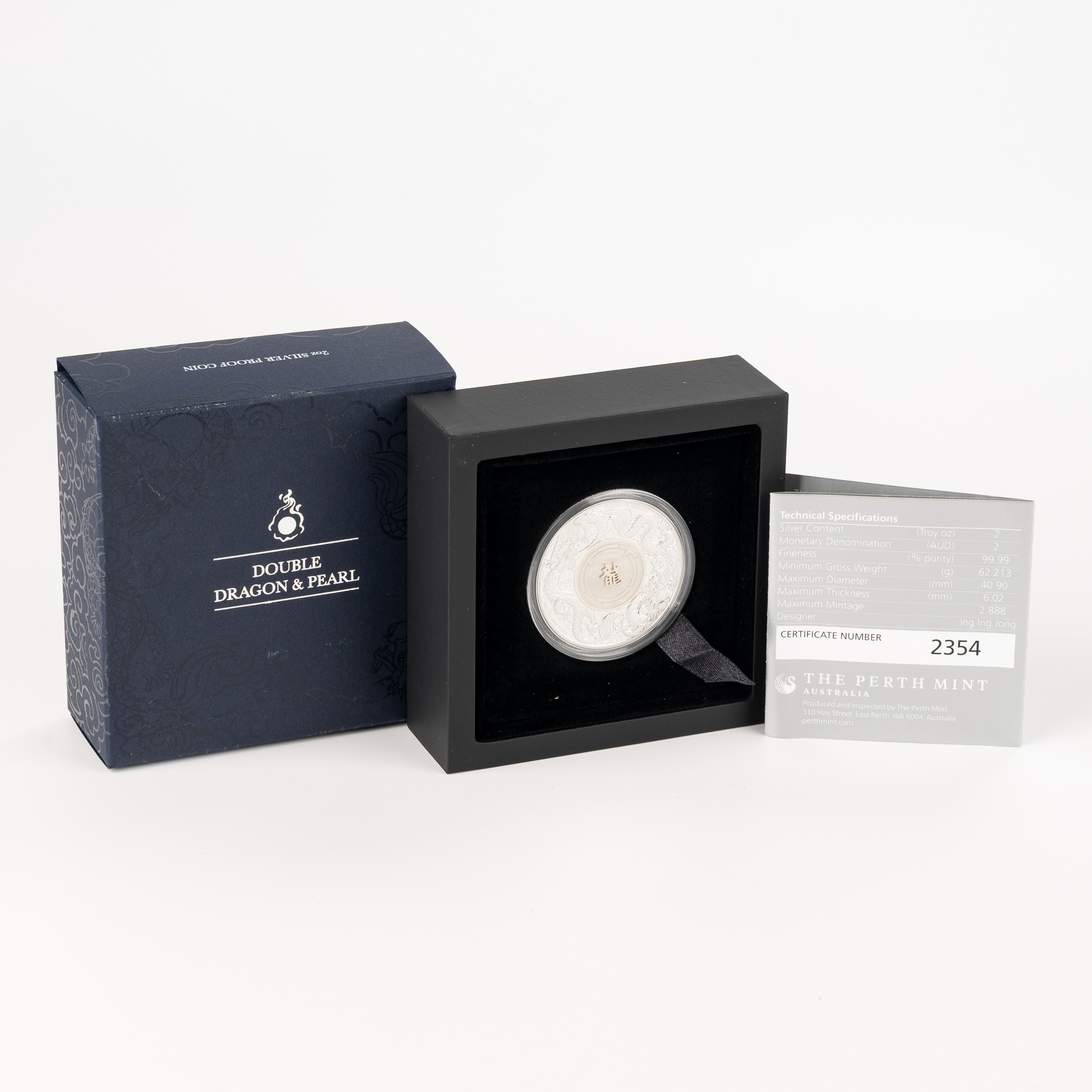 Charles III, Perth Mint - Double Dragon & Pearl, Two Dollars, 2024, FDC