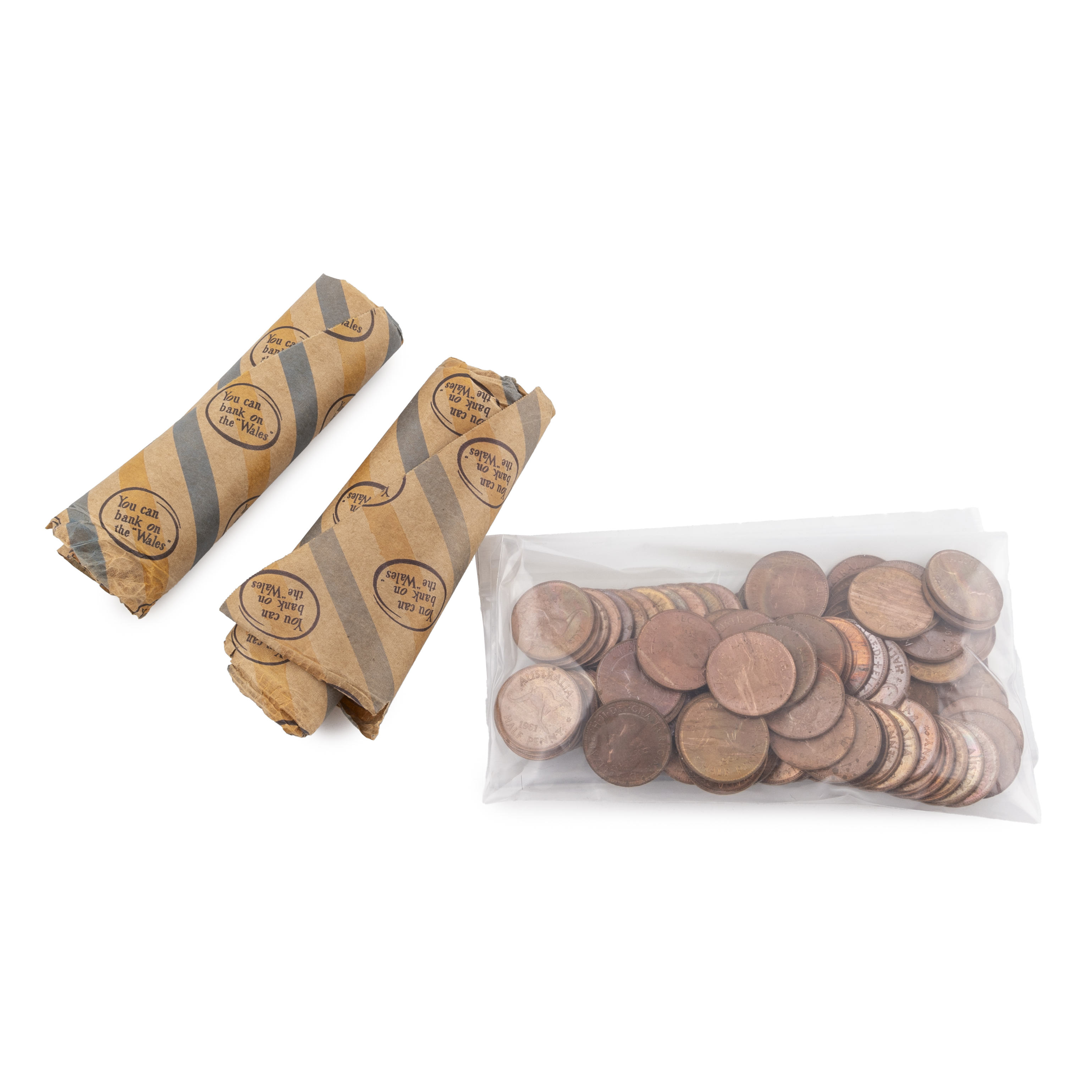 Elizabeth II, Ex Roll, Halfpenny, 1961-Y., UNC