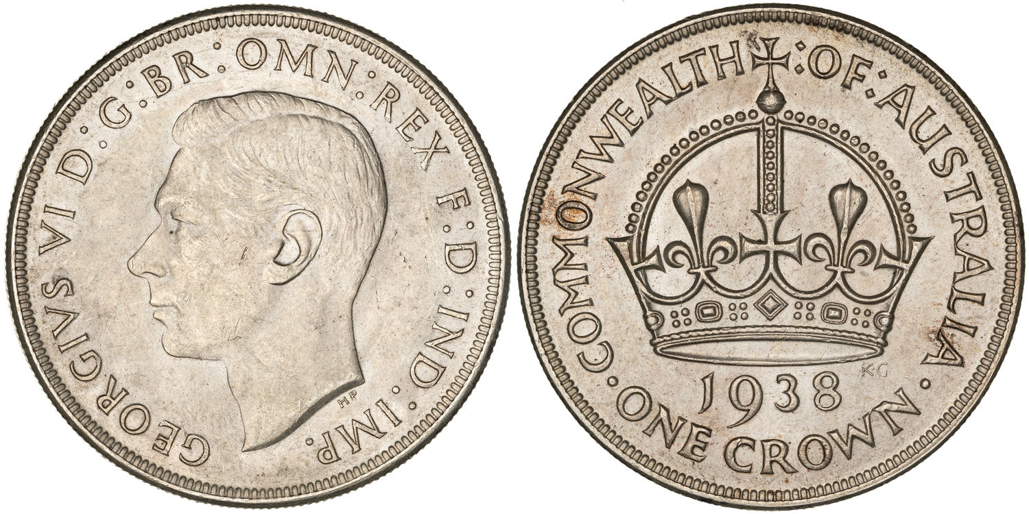 George VI, Crown, 1938, EF
