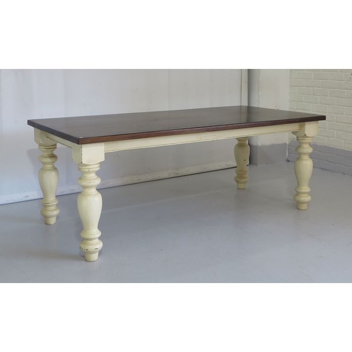 PAINTED OAK DINING TABLE