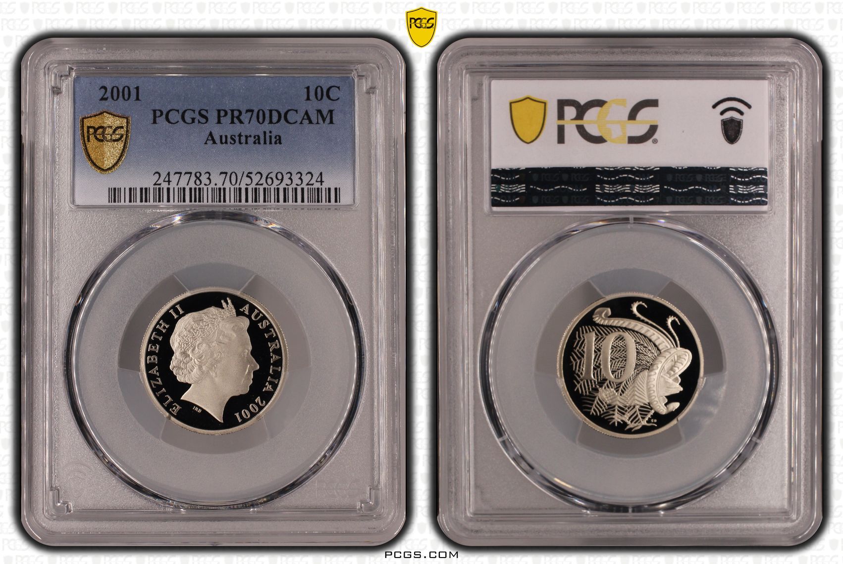 498 · Ten Cent, 2001,  PR70DCAM