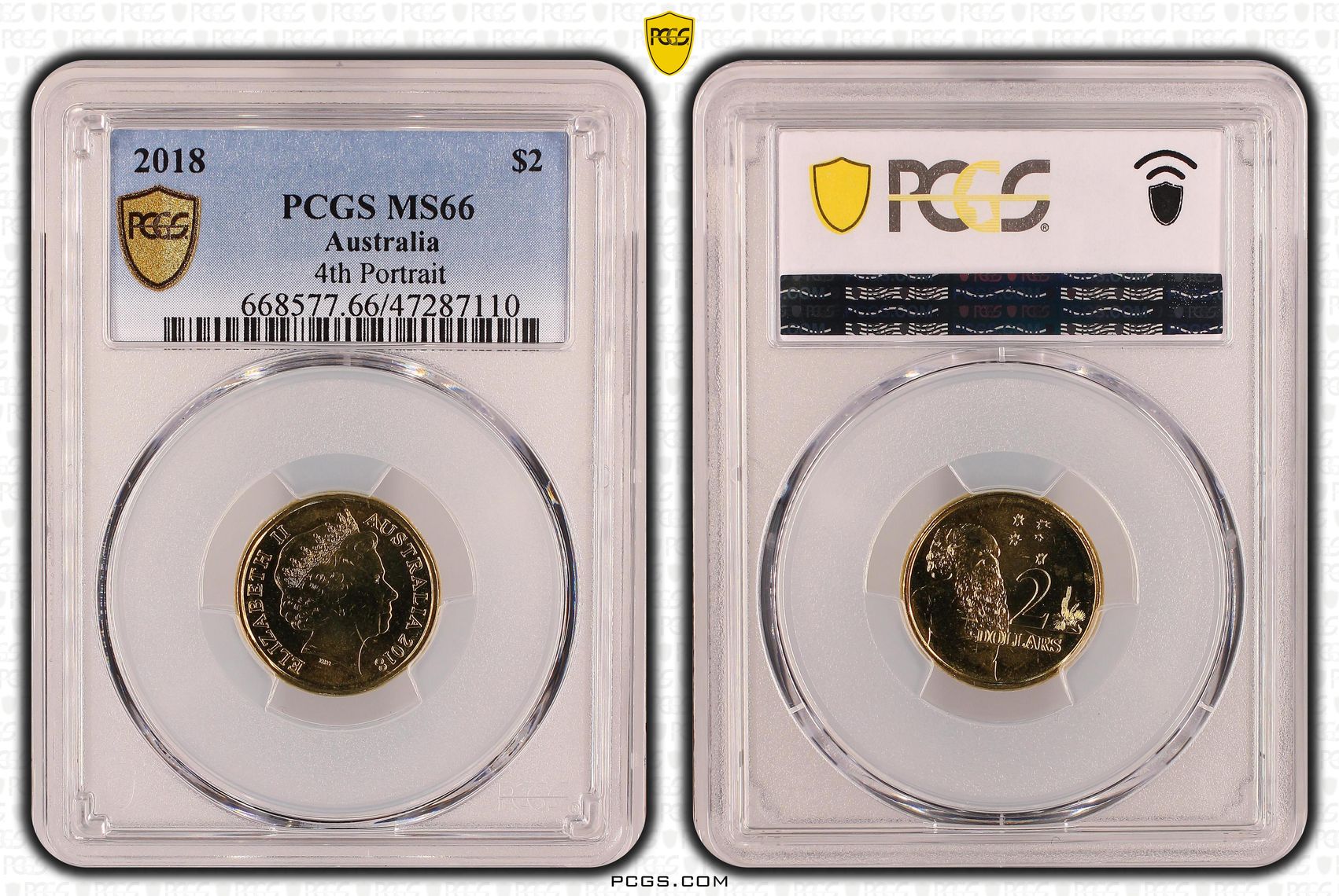 Elizabeth II, 4th Portrait, Two Dollar, 2018, PCGS MS66