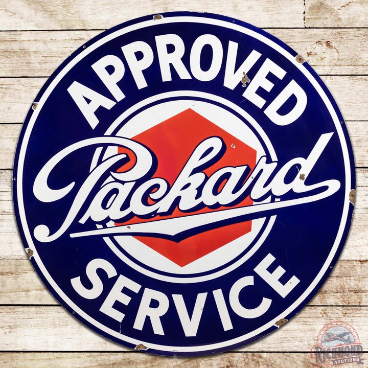 Packard Approved Service 60" DS Porcelain Sign