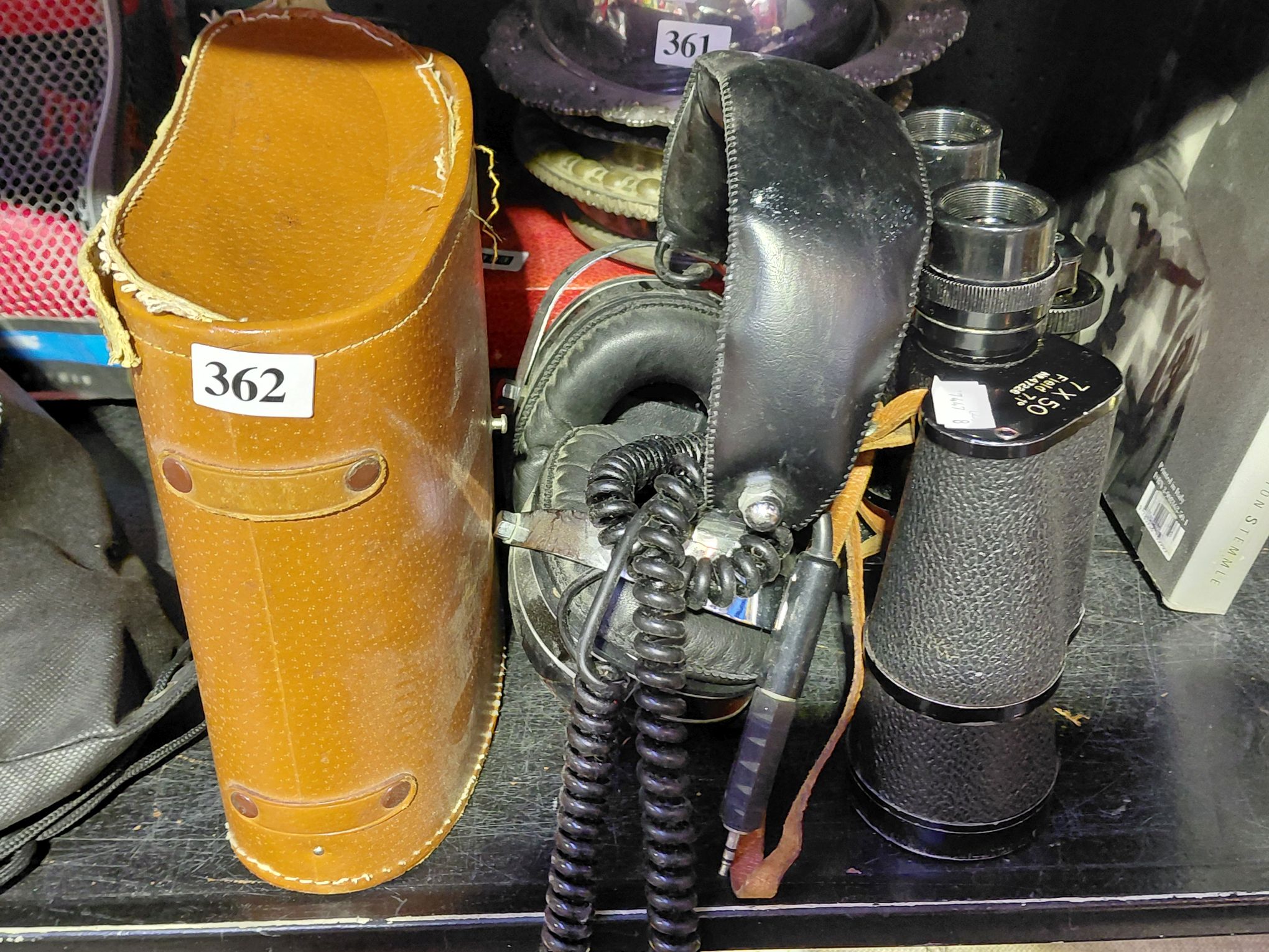 BINOCULARS AND EARPHONES