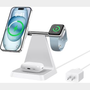 MAGNETIC WIRELESS CHARGER FOR IPHONE, 3 IN 1 MAG-SAFE CHARGING STATION FOR MULTIPLE APPLE DEVICES, CHARGING STATION FOR APPLE WATC