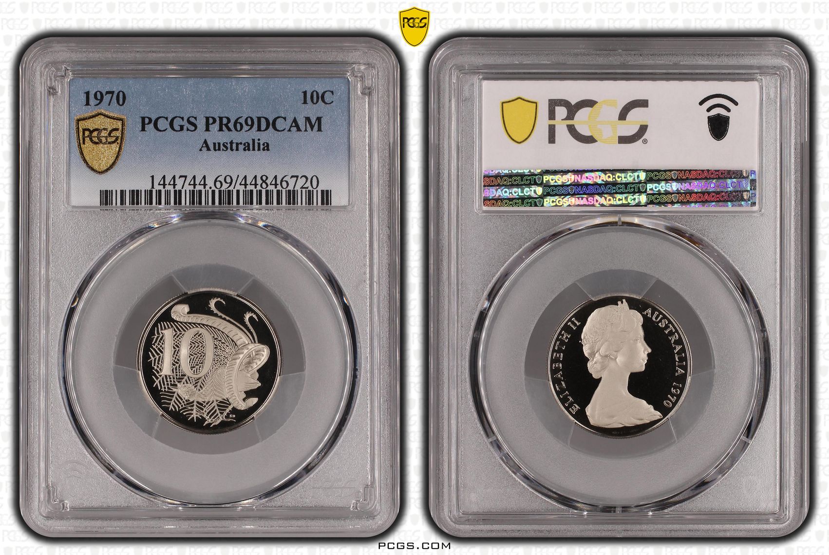424 · 1970 Australia Ten Cent, 10c PCGS - PR69DCAM -720
