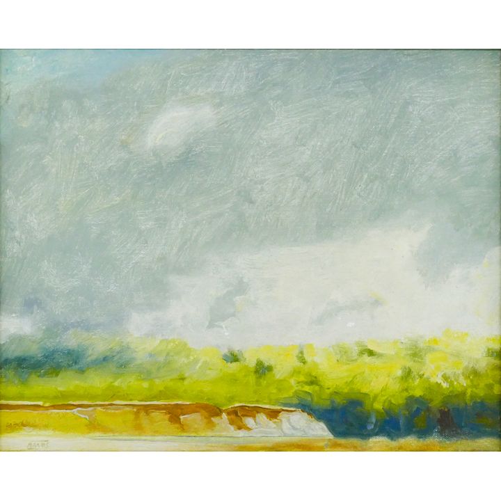 Paul Havas ''Landscape #16'' Oil on Masonite Framed 12''x14.5''