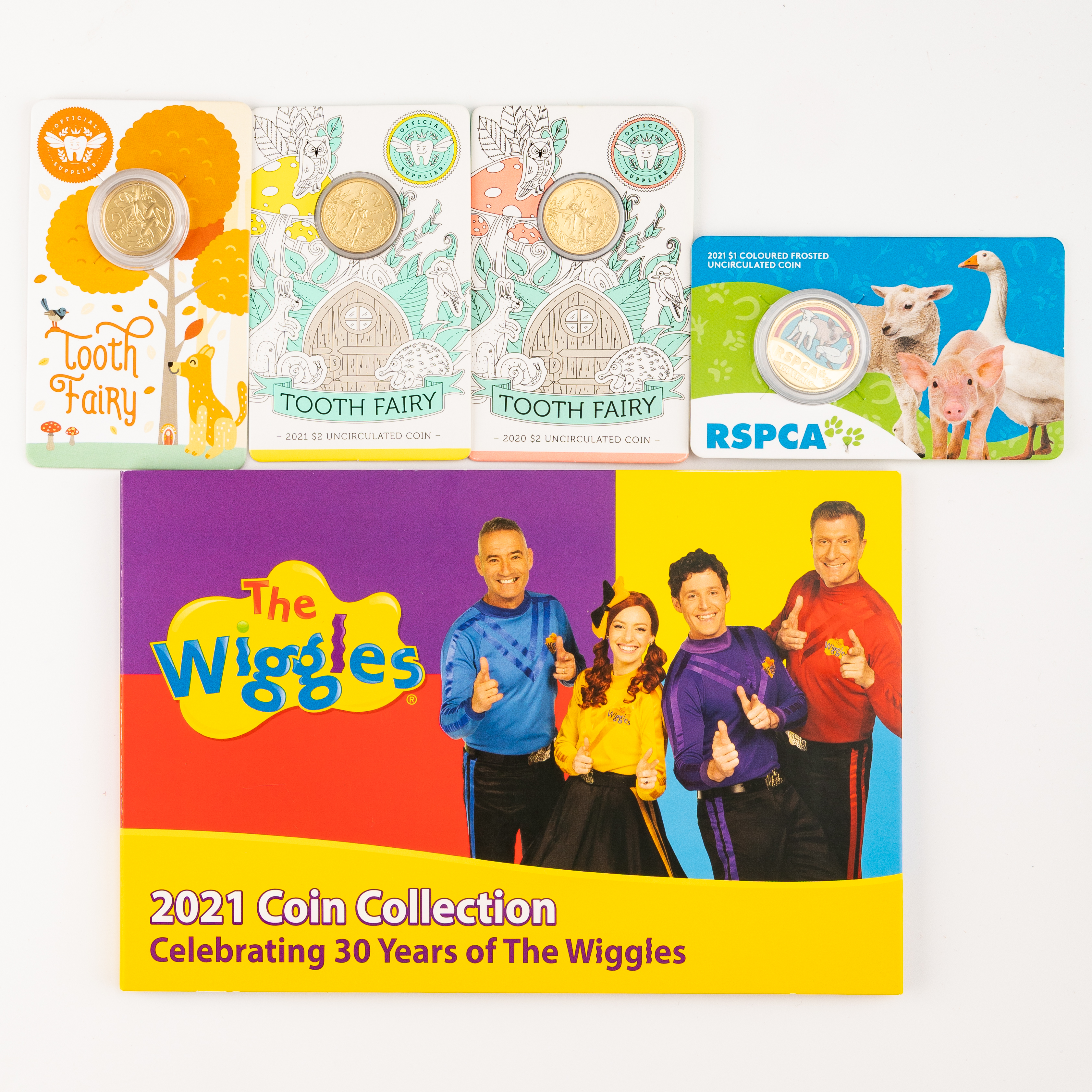 Elizabeth II, RAM - Tooth Fairy & Wiggles 30TH Anniversary, One Dollar - Two Dollars, 2020 - 2024, UNC