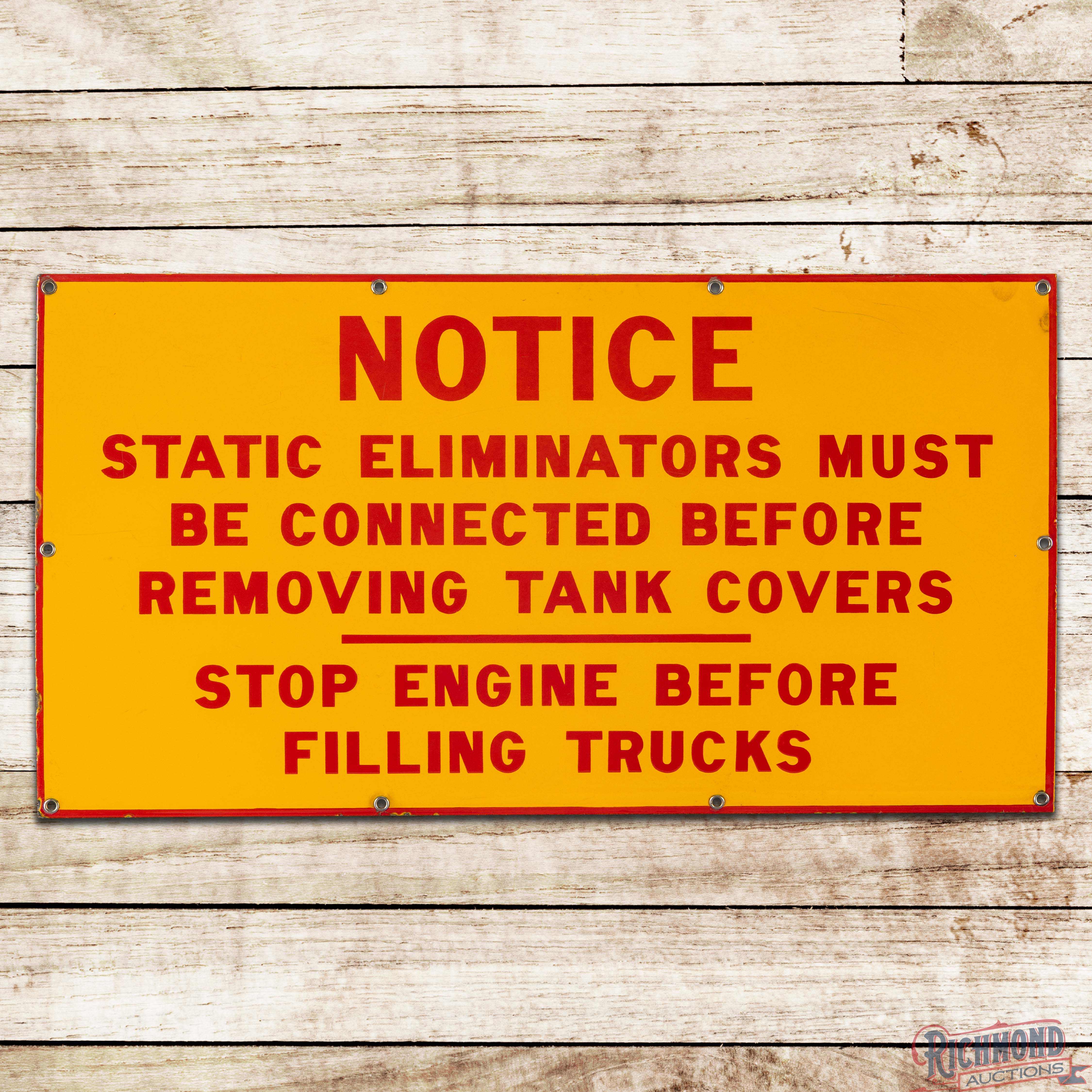 Exceptional Shell Notice Stop Engine Before Filling Trucks Single Sided ...