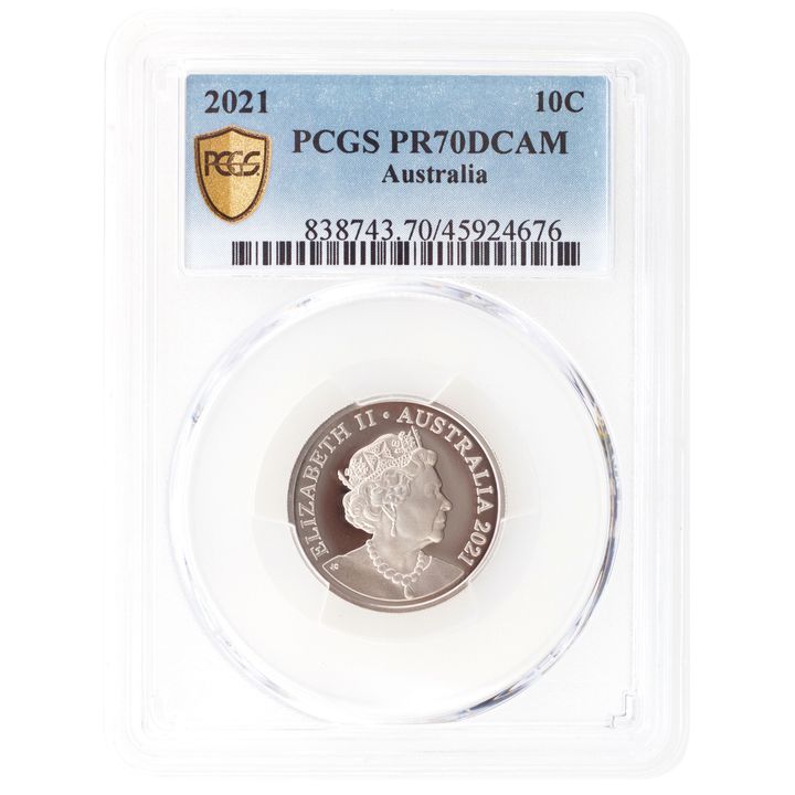 Elizabeth II, Ten Cent, 2021, PCGS PR 70DCAM
