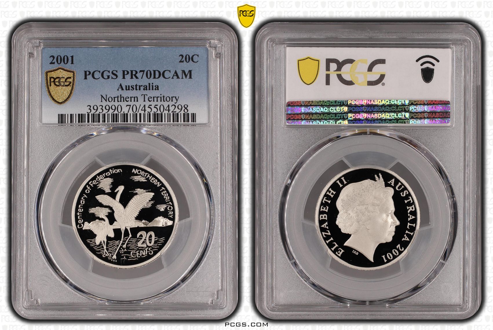 2001 Australian Twenty Cent, 20c Proof Northern Territory PCGS - PR70DCAM POP 40/0 -298