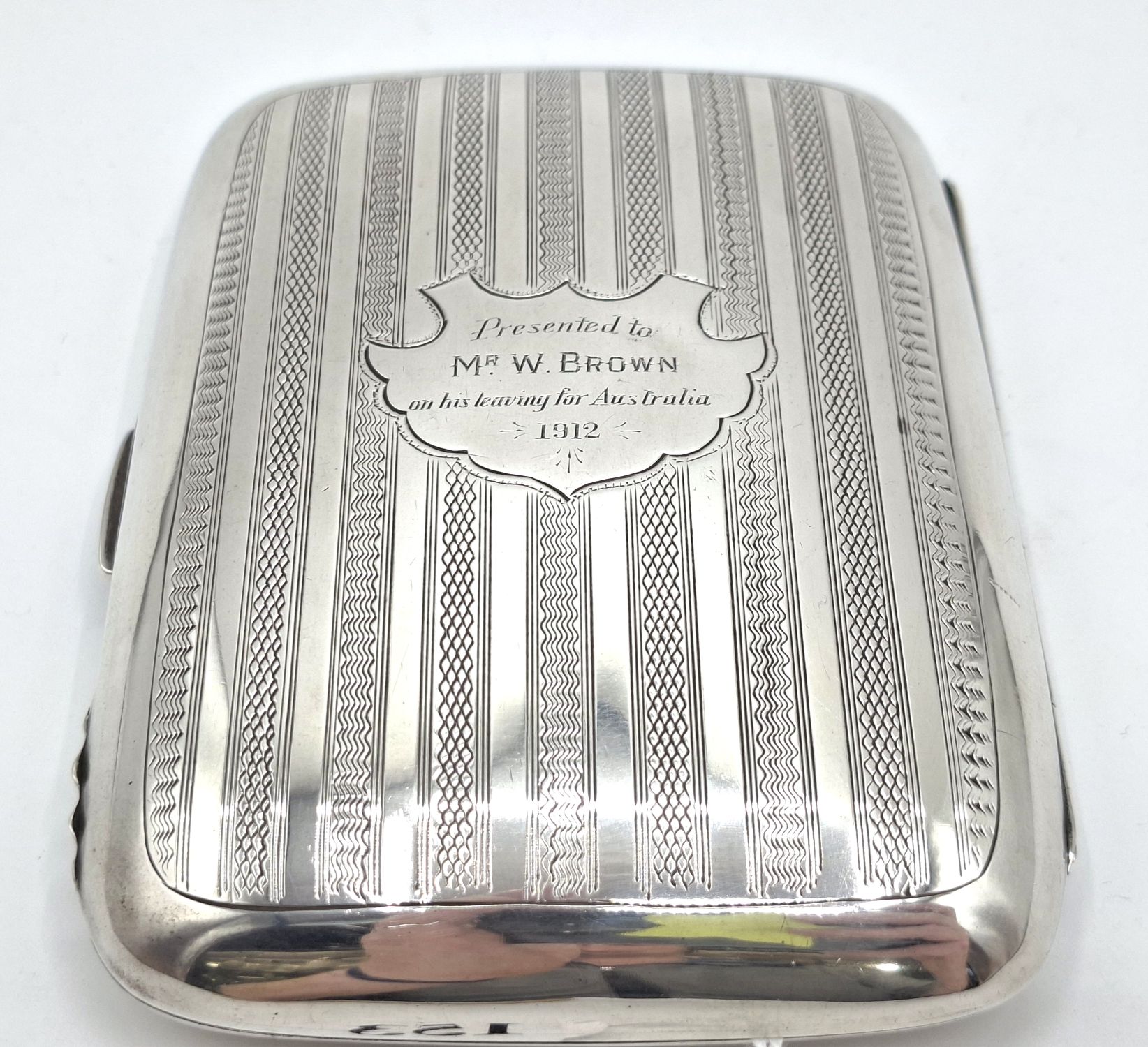 153 · EDWARD VII STERLING SILVER CIGARETTE CASE