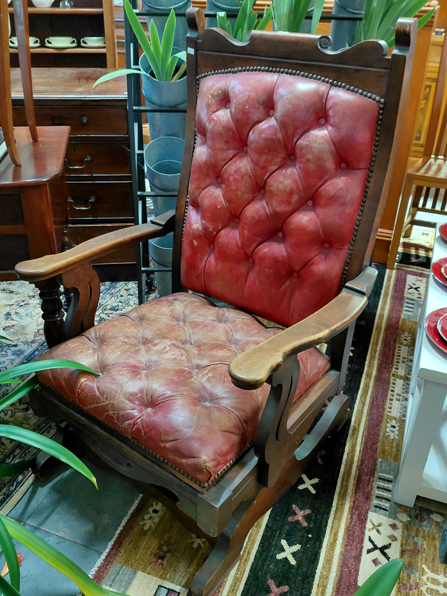 90 · RARE ANTIQUE ROCKING CHAIR