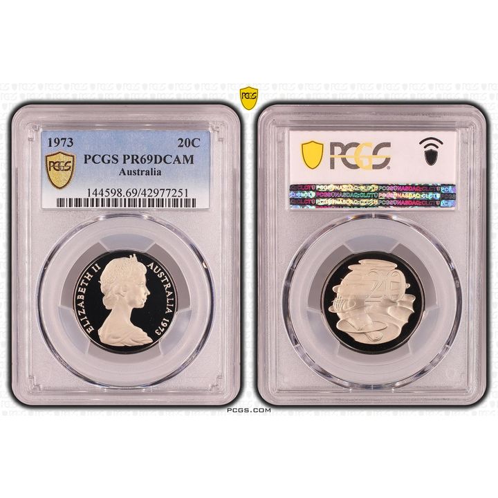 Elizabeth II, Twenty Cent, PR69DCAM , 1973