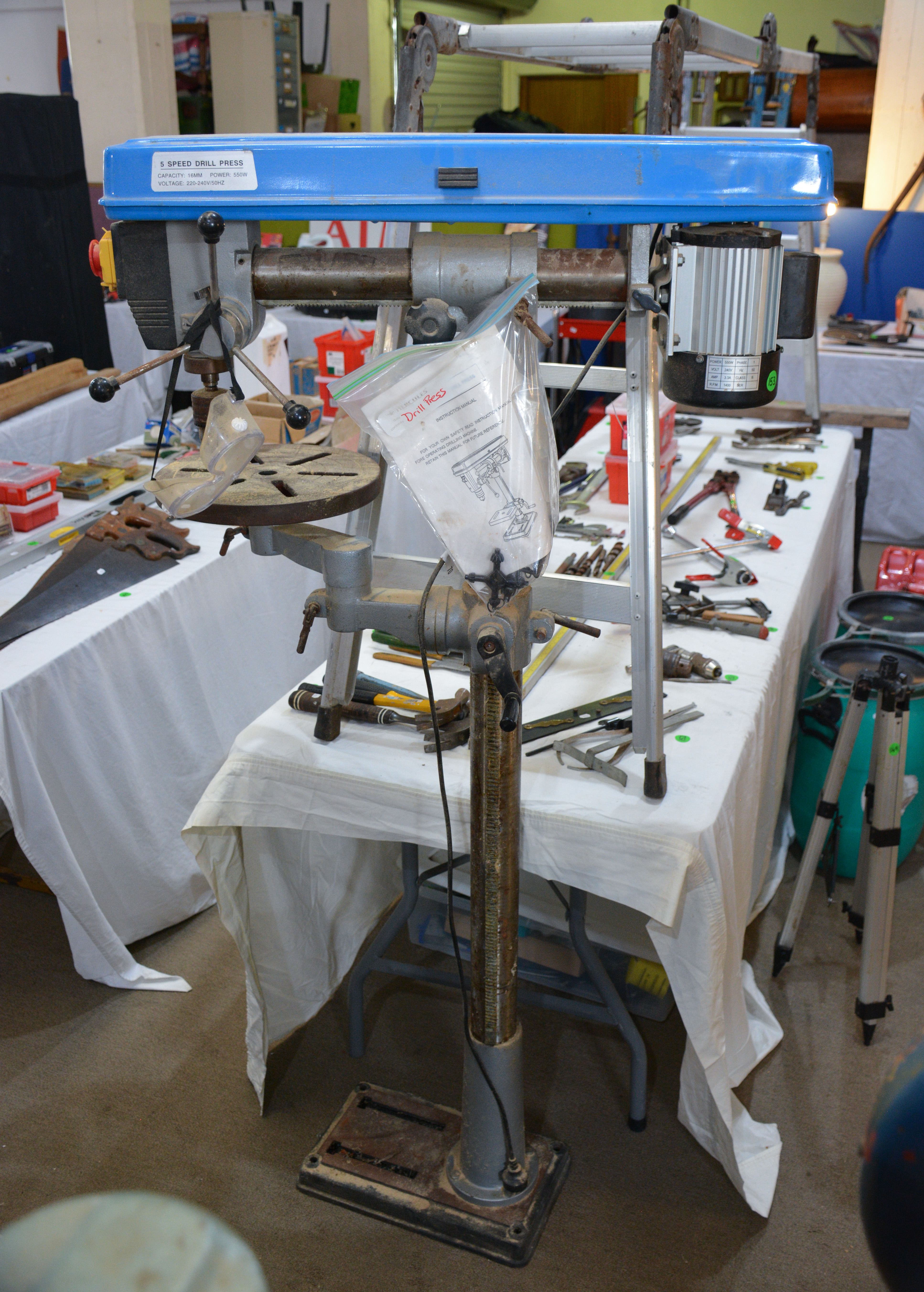 16mm Radial Drill Press - 5 Speed 1 Phase — sold at auction in New Zealand for $270