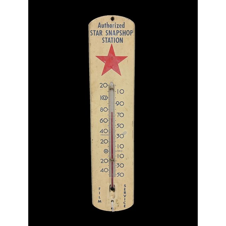 Star Snapshop Station Film Service Wooden Thermometer