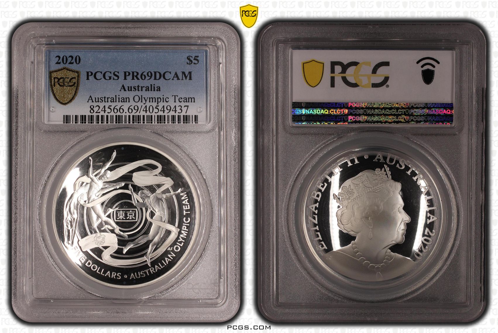 Australian Olympic Team , Five Dollar, 2020, PCGS PR69DCAM
