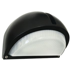 Bright Star Lighting - 60W Outdoor Bulkhead - Black GLASS CRACKED