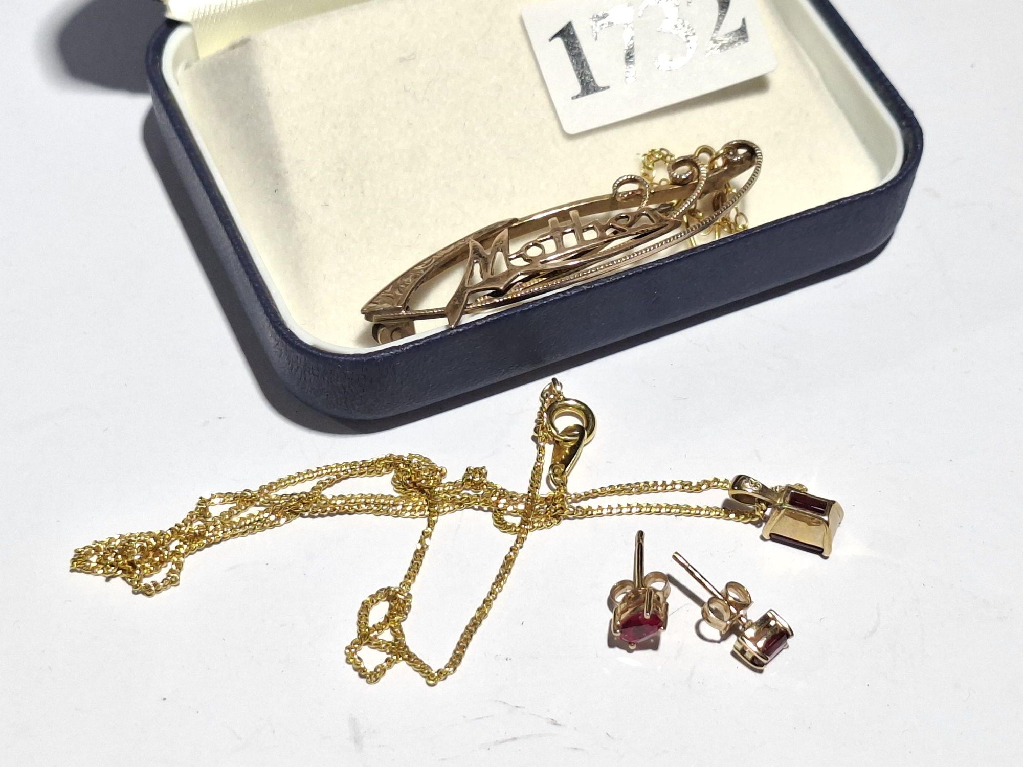 9ct Gold Earrings, Pendant Etc