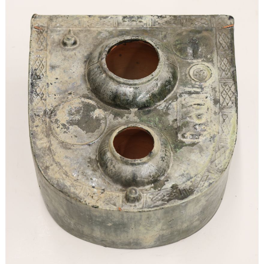 Chinese Han Lead Glazed Stove Model