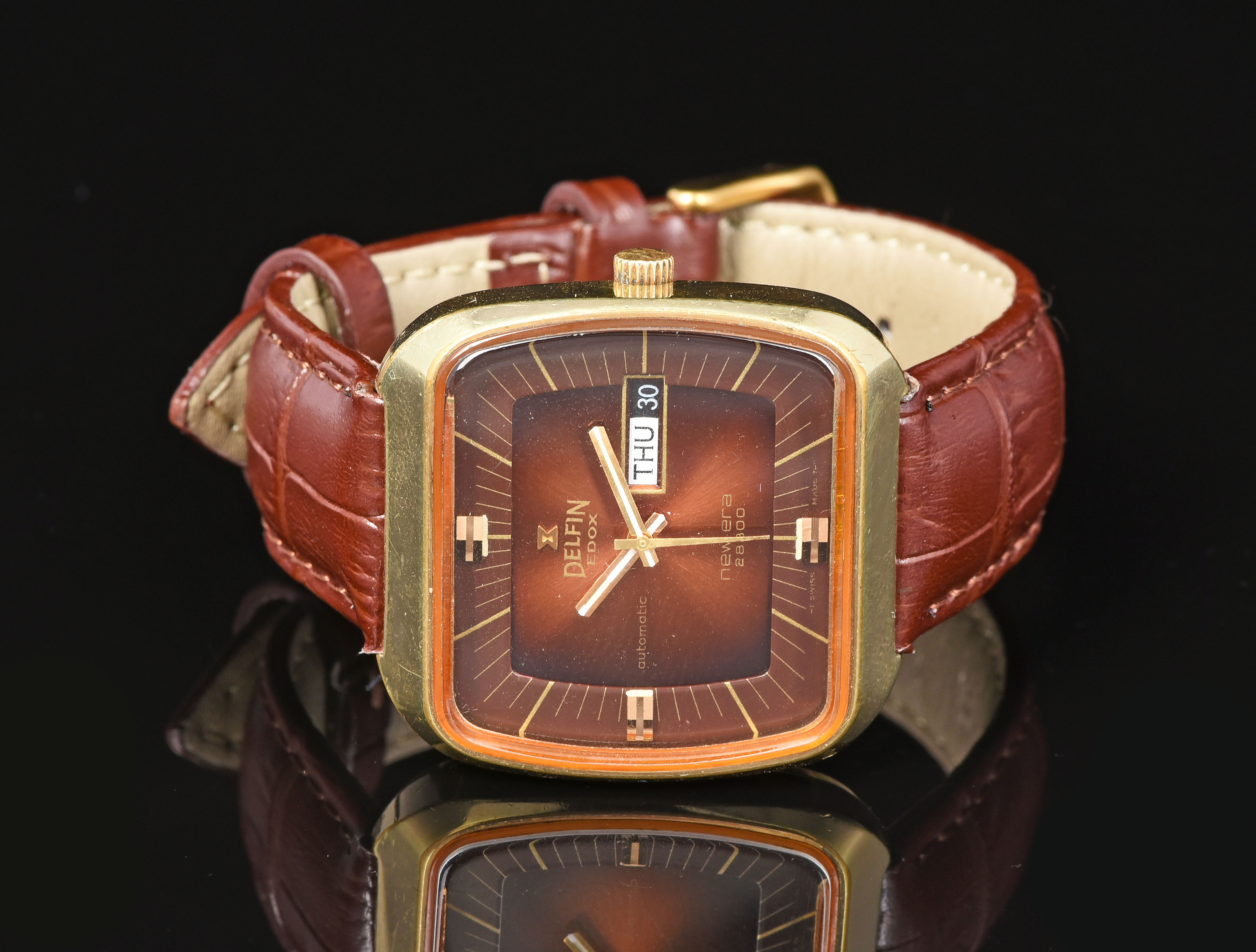 テイオー Gents Delfin Edox New Era 28800 automatic watch, ref. 31519-20