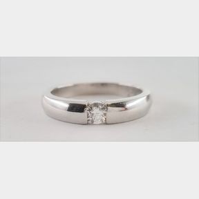 0.185CT DIAMOND COLOUR D/H CLARITY SI IN PLATINUM WEDDING RING - 51629/106