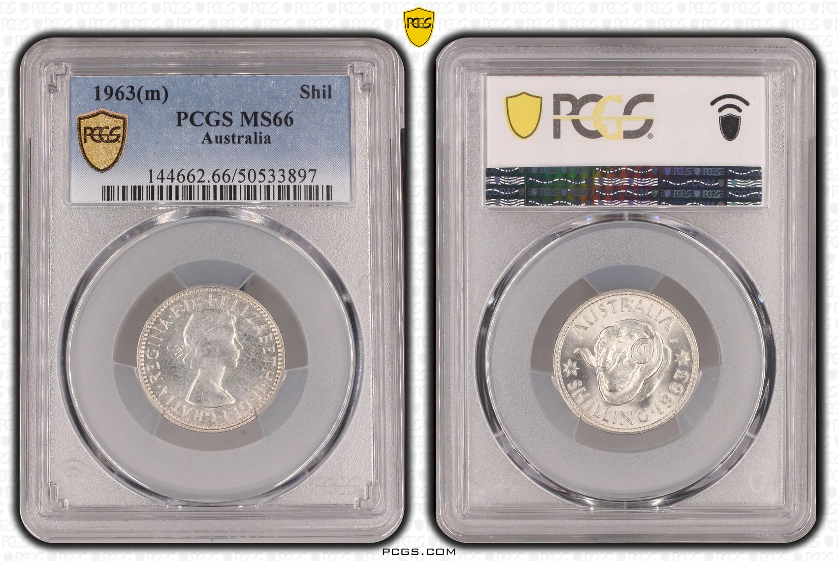 Elizabeth II, Shilling, 1963(m), PCGS MS66