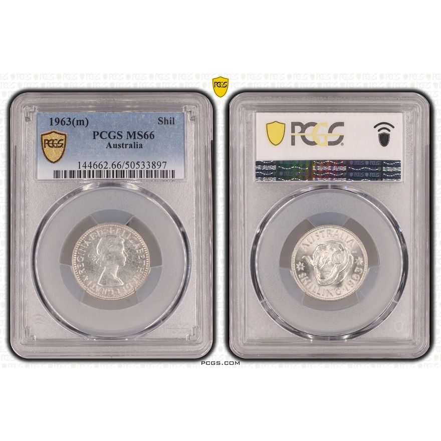 Elizabeth II, Shilling, 1963(m), PCGS MS66