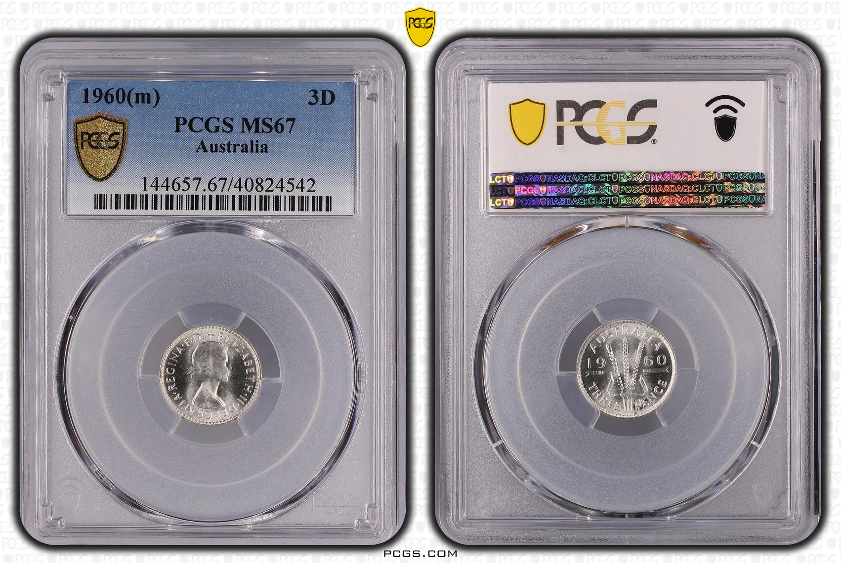 Elizabeth II, Threepence, 1960(m), PCGS MS67