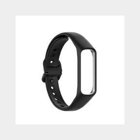 Smooth Silicone Replacement Strap For Samsung Galaxy Fit 2 - Black - Bar 9902043701917-51748/8449 SN B3 (S3)