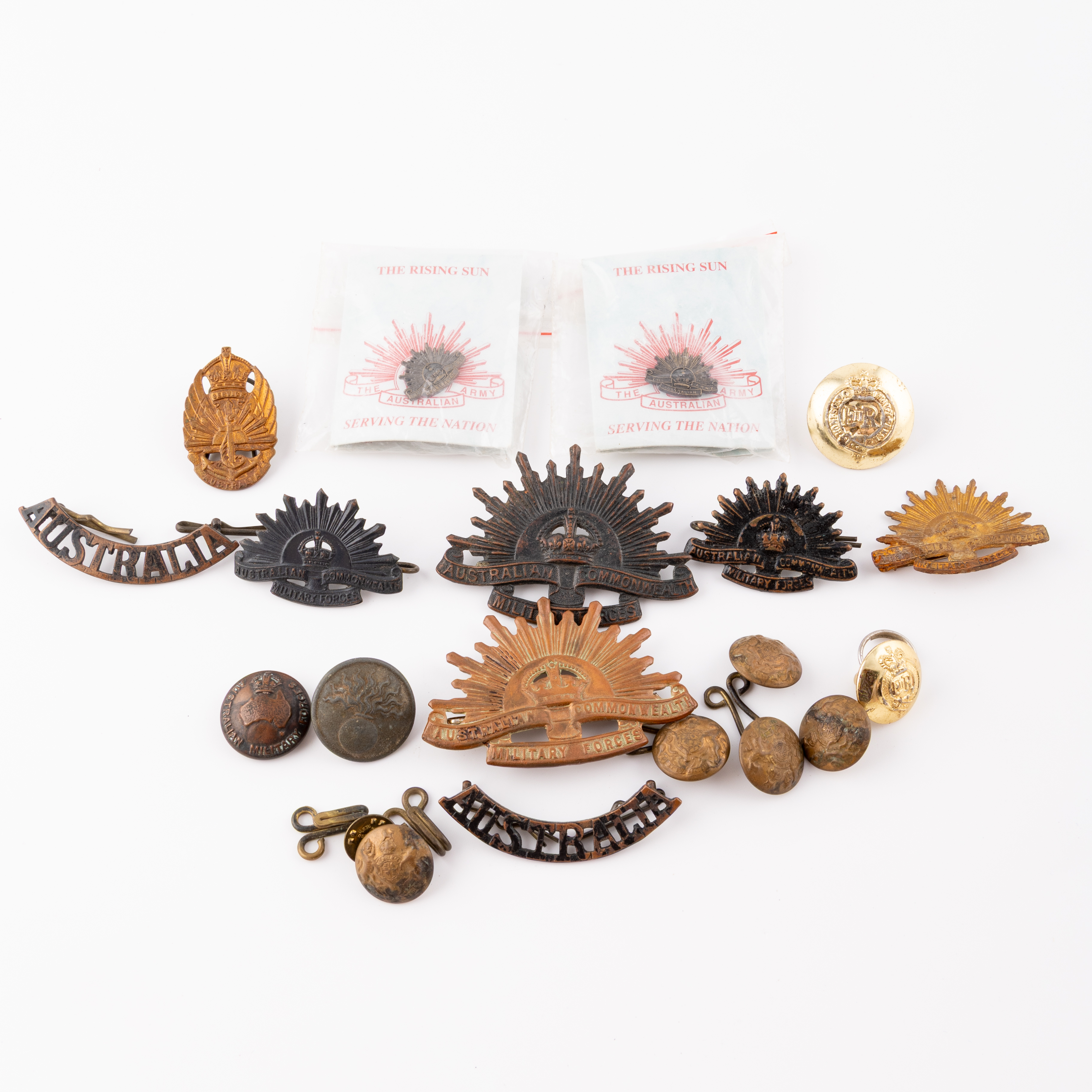 Various Badges & Buttons, 1900s, Fine - EF