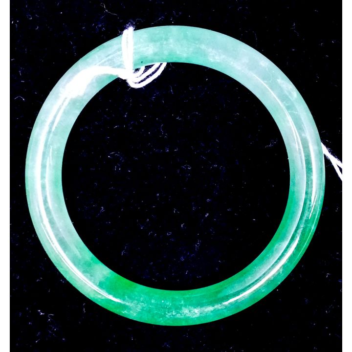 Chinese Translucent Apple Green Jade Bangle- 3'' diameter
