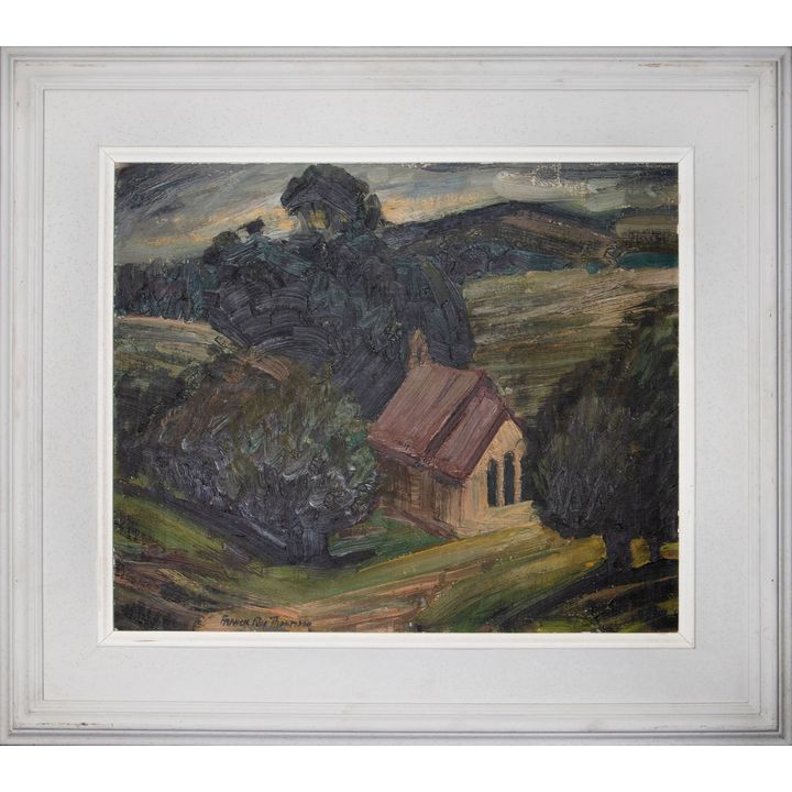 Francis Roy Thompson (1896-1966), 'Landscape with Church',